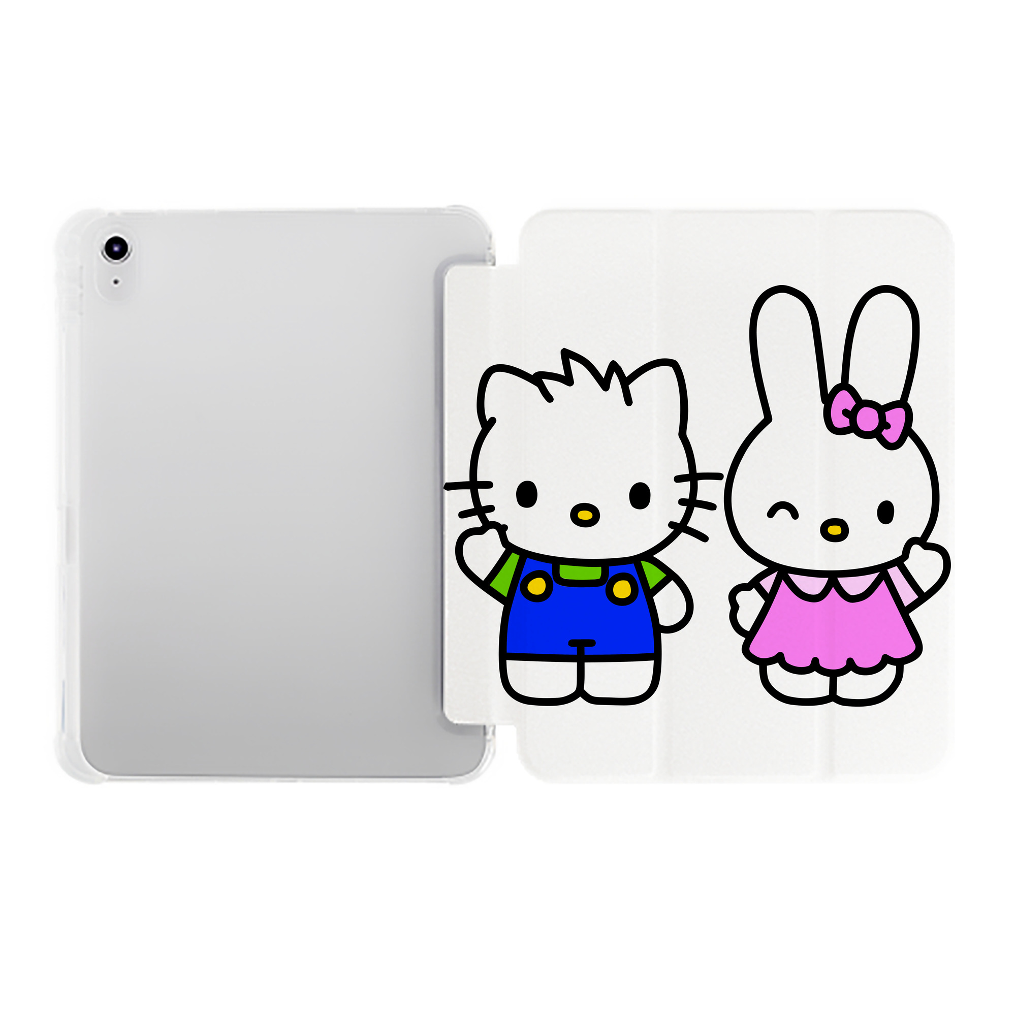 （画像用） Hello Kitty ハローキティ IPad ケース ペン収納付き 三つ折りスタンド PUレザー×シリコン 対応機種9.5/10.5/10.9インチ